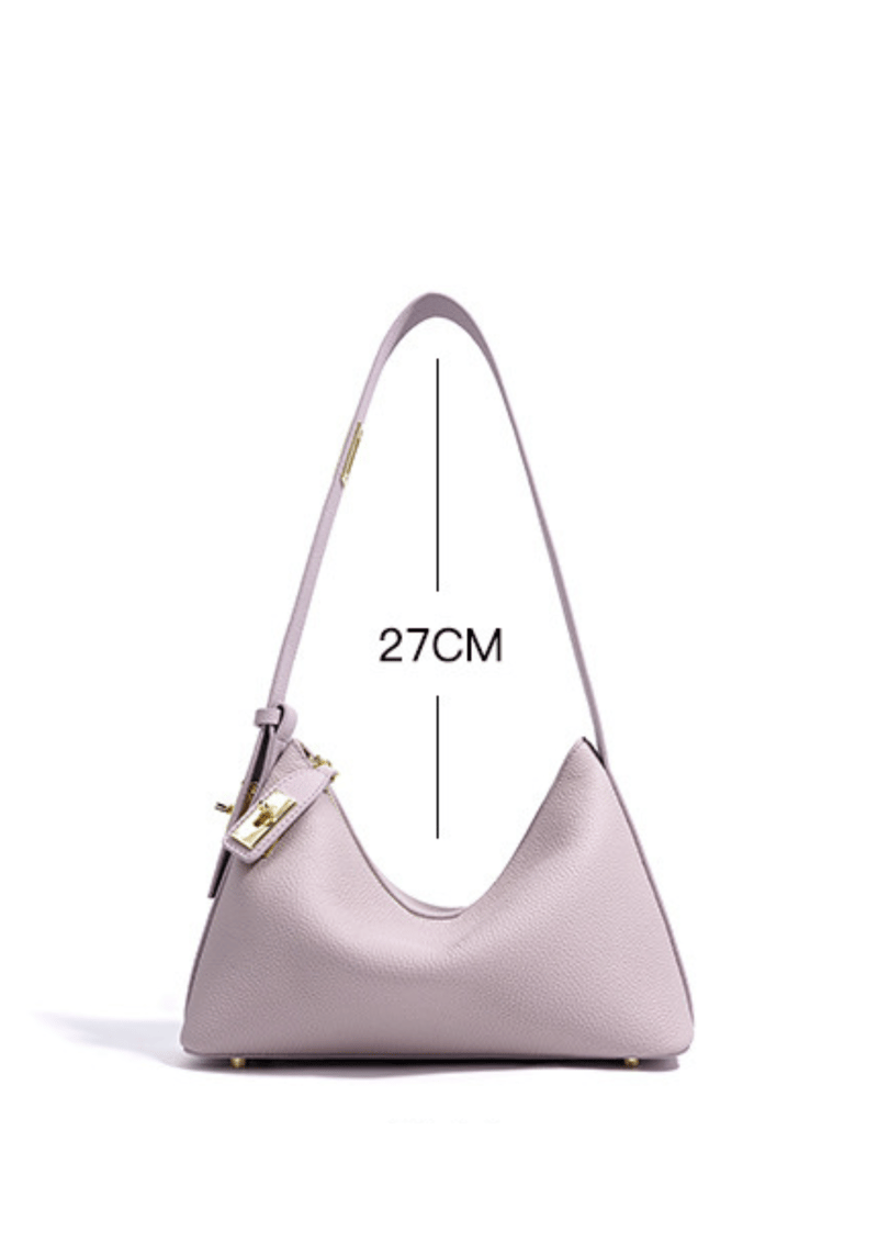 Lumi - Ladies Leather Baguette Bag Mauve