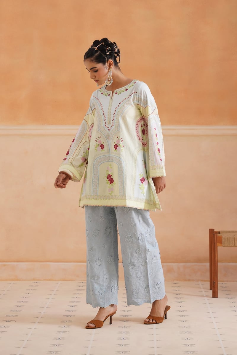 Pastel Floral Kurta and Salwar Co-ord Set