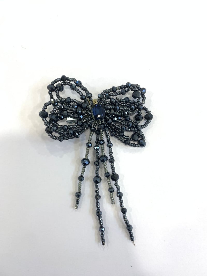 Blue Crystal Beaded Hair Clip — Beauty Spot Jewellery