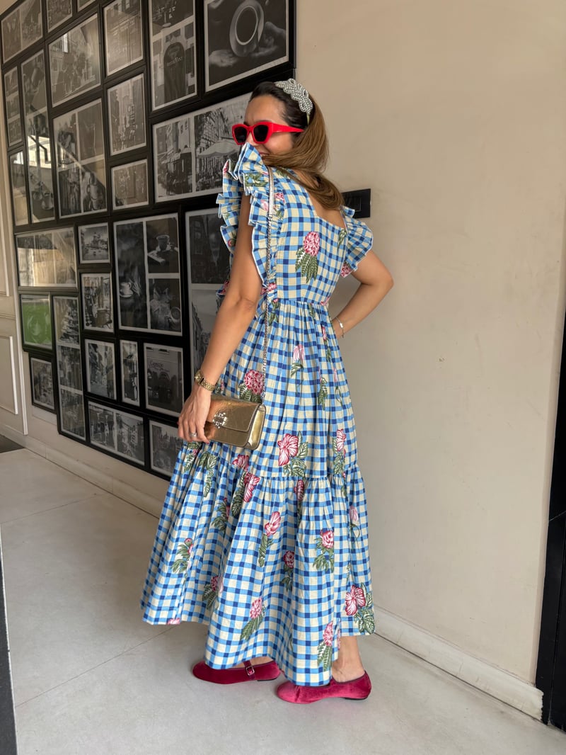 Myko Gingham Midi