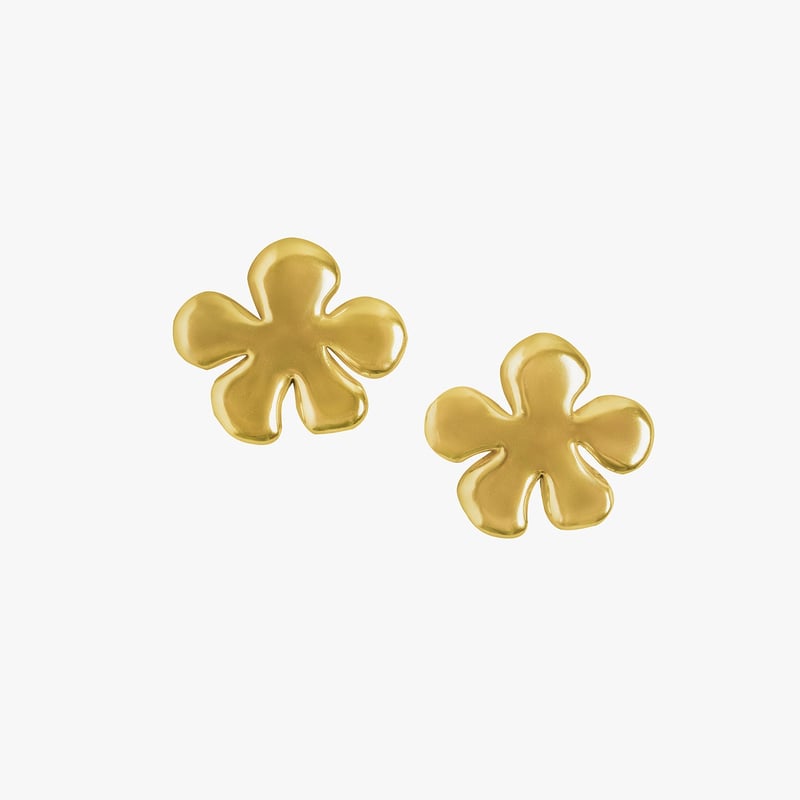 Flora Studs Gold