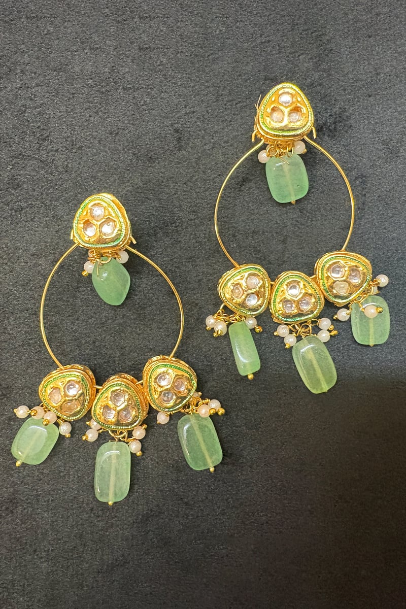 Light Green Hoop Chandbalis