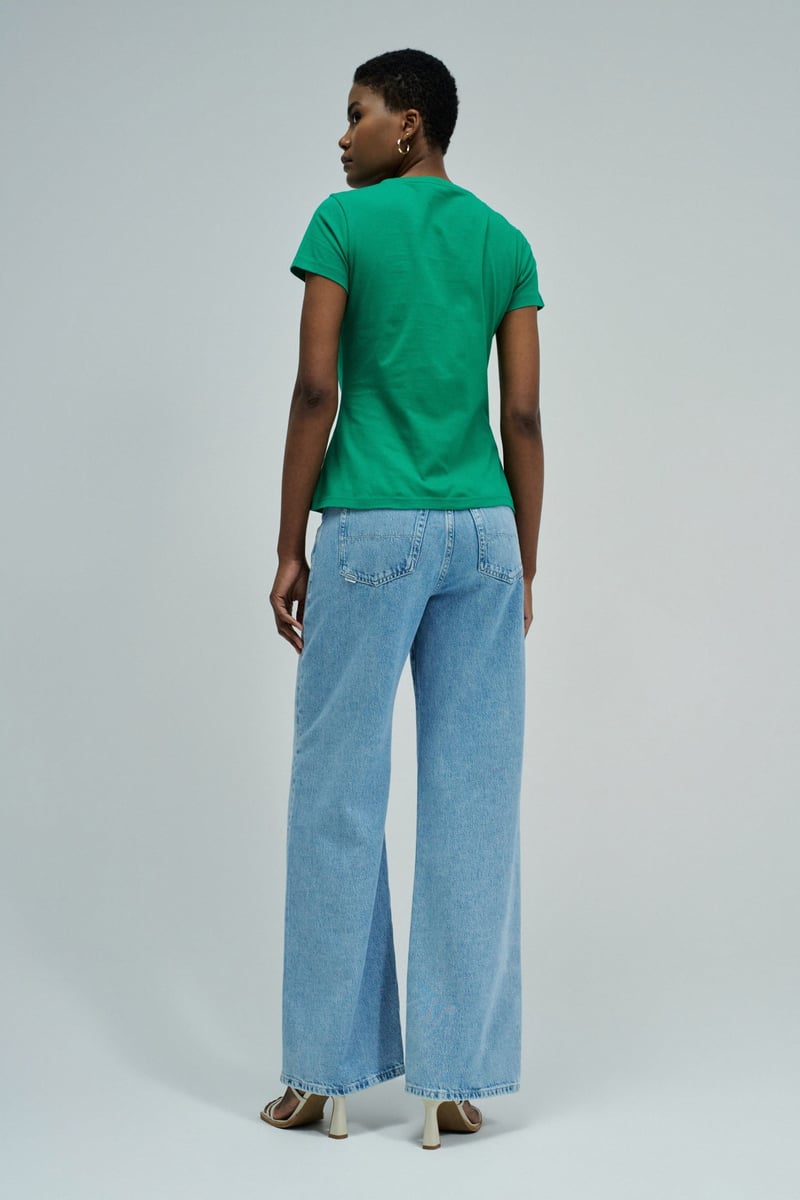 Dark Green Slim Fit Embellished Logo T-Shirt