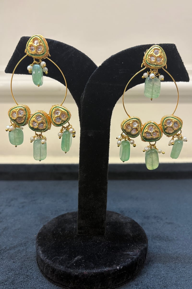 Light Green Hoop Chandbalis