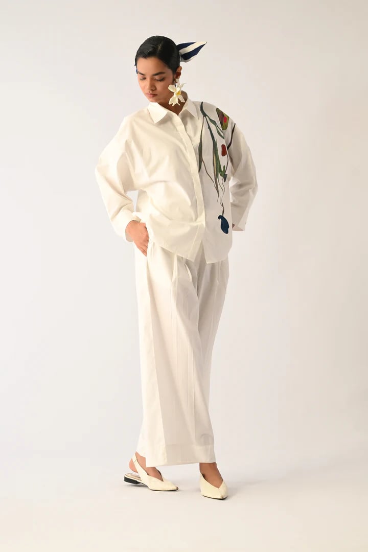 Botanica Ivory  Sky Applique Shirt
