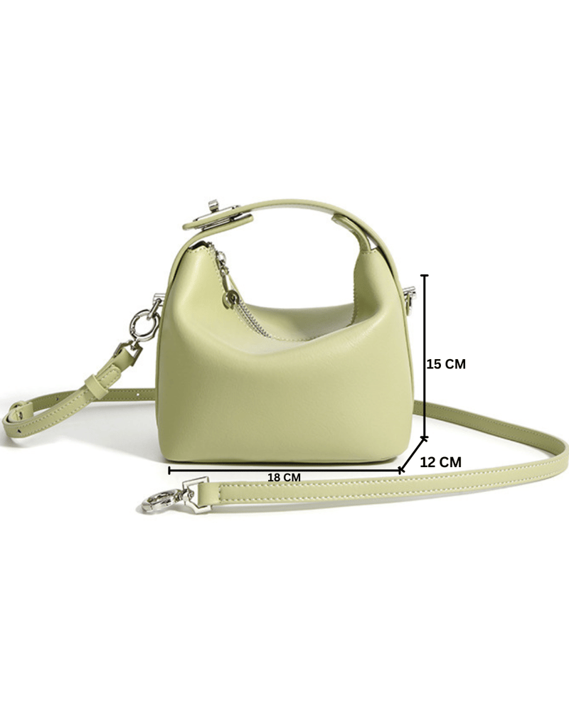 Liora- Ladies Leather Handbag Avocado Green