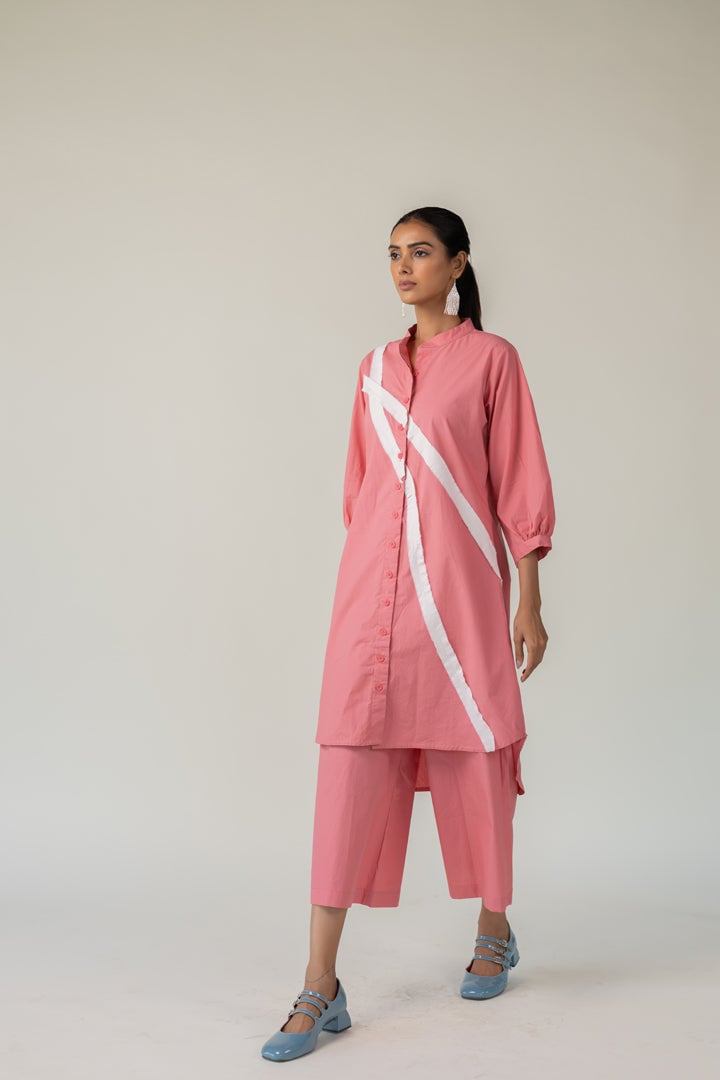 Dusky Bloom Buttondown Tunic Co-ord