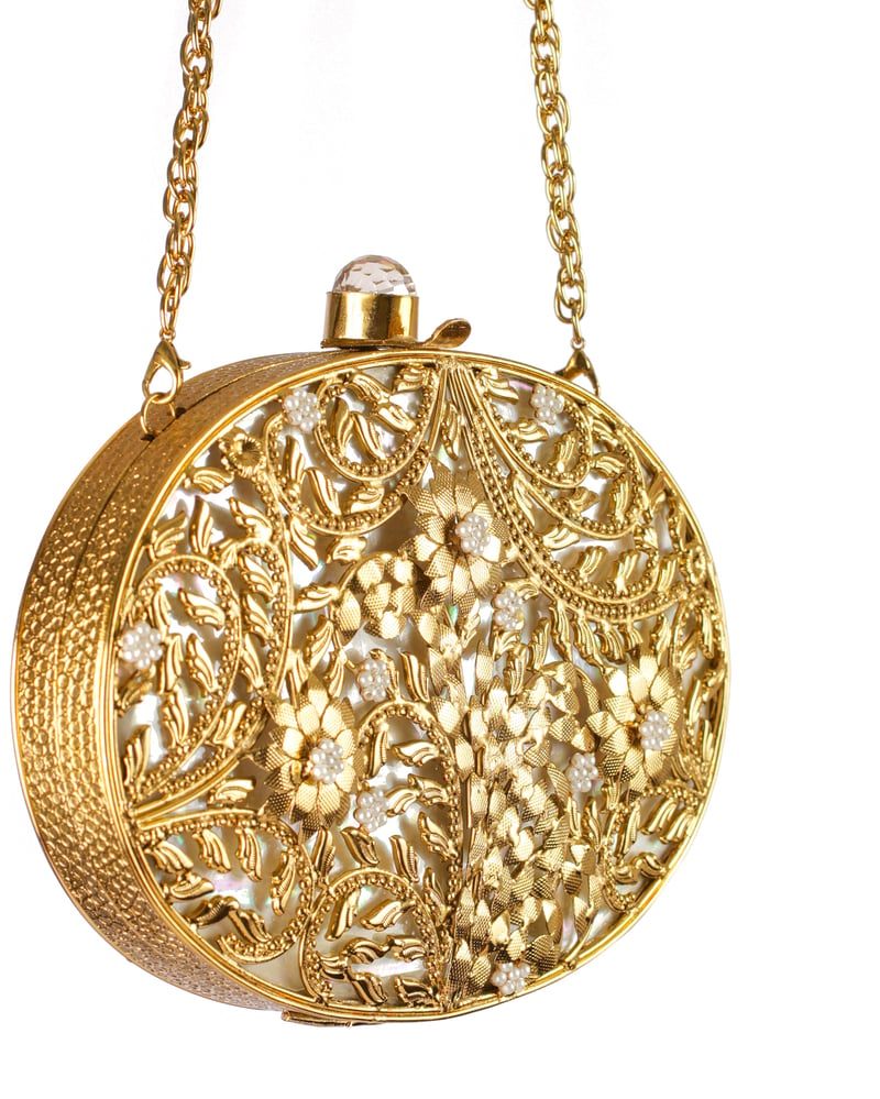 Dahlia Gold Charm Clutch