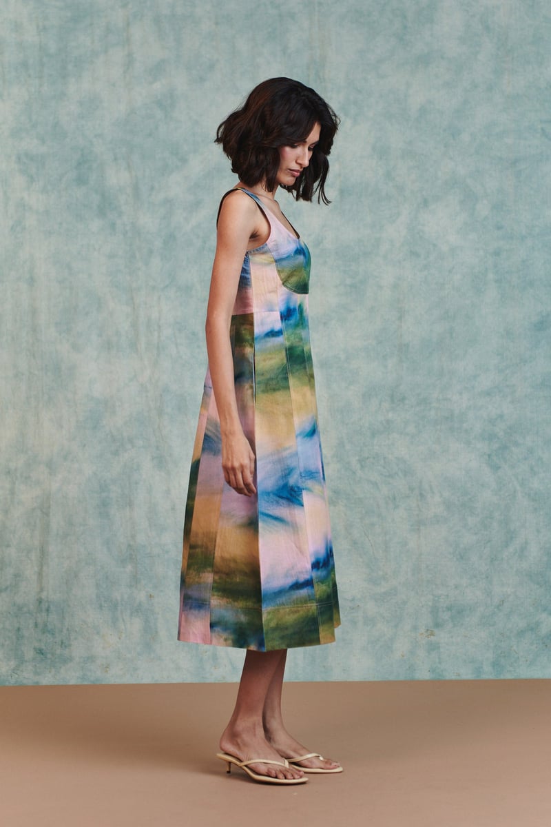 Prism Co-Linen Panelled Dress