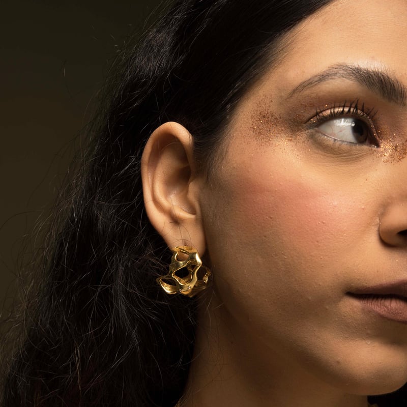 Bold Molten Hoops Gold
