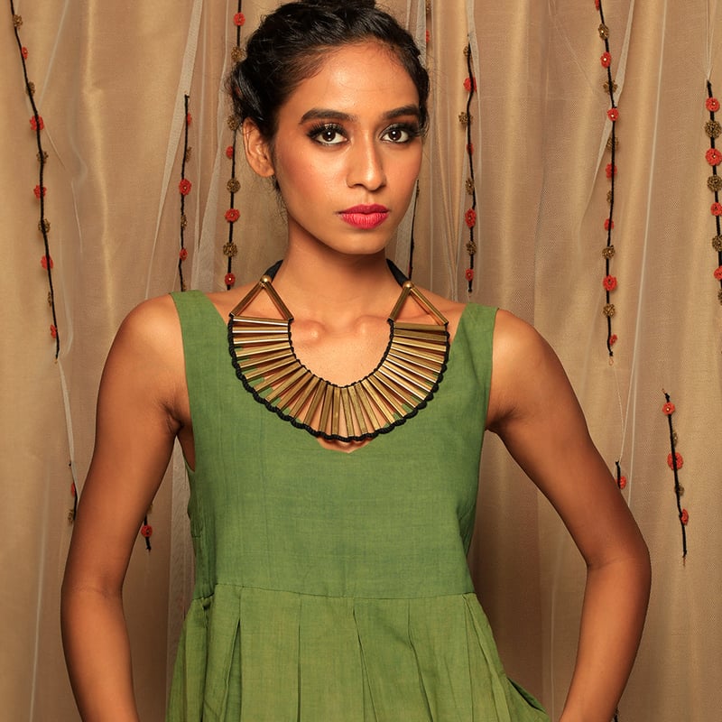 Spun Gold Bg Collar Necklace — Maya
