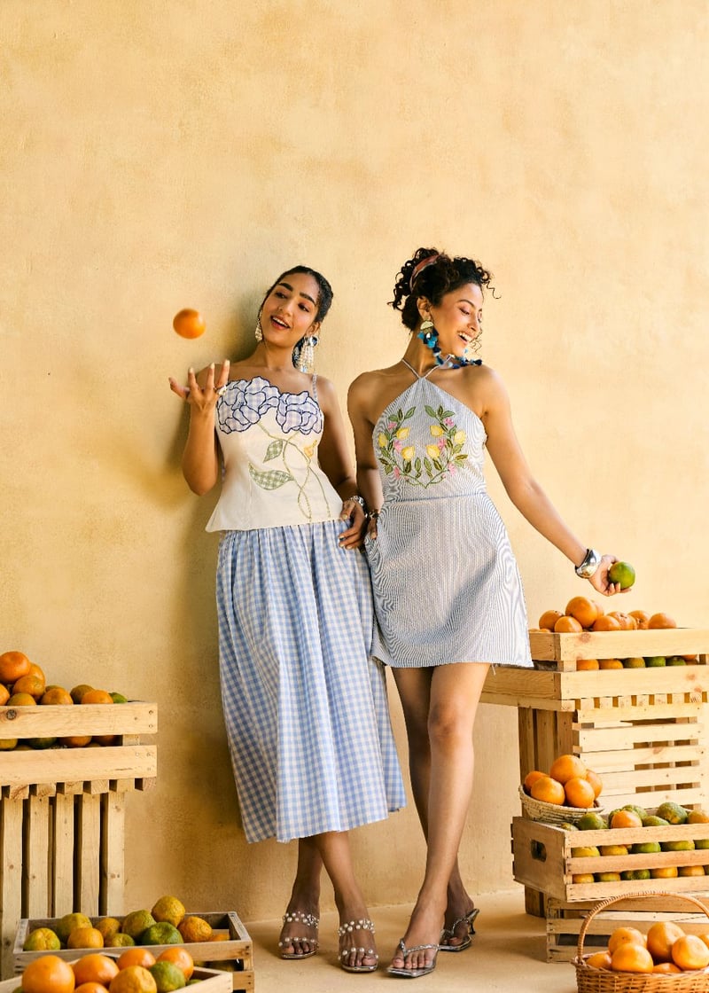 Aasmaani Picnic Gingham Skirt