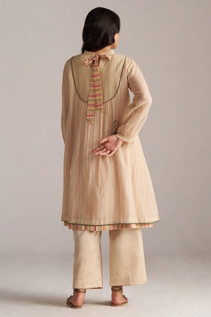 Macadamia Kota Silk Kurta and Pant Co-ord Set