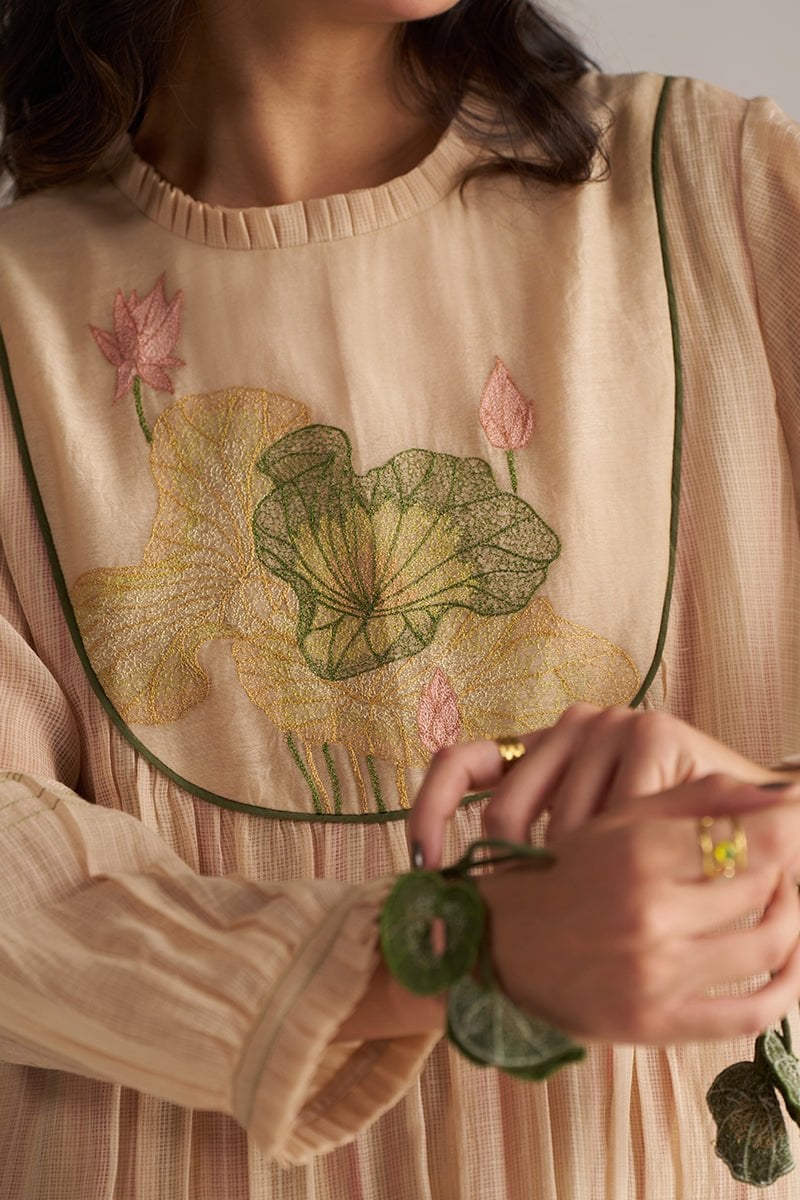 Macadamia Kota Silk Kurta and Pant Co-ord Set