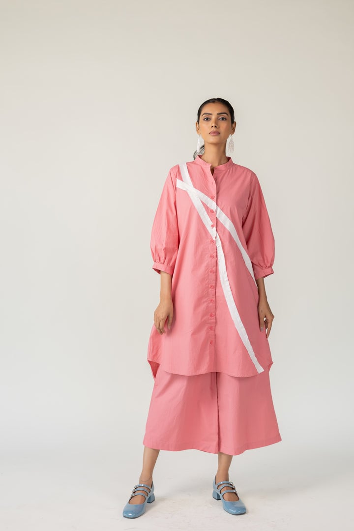Dusky Bloom Buttondown Tunic Co-ord