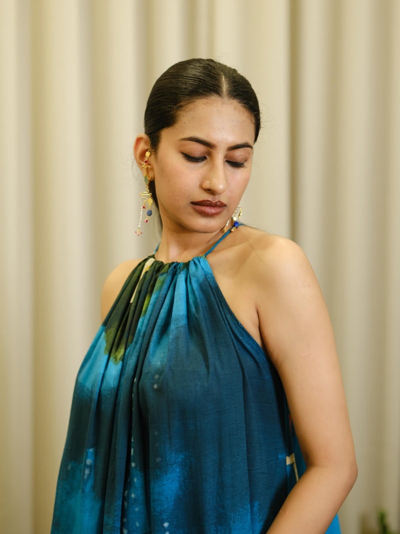 Kadhali Blue Halterneck - Long