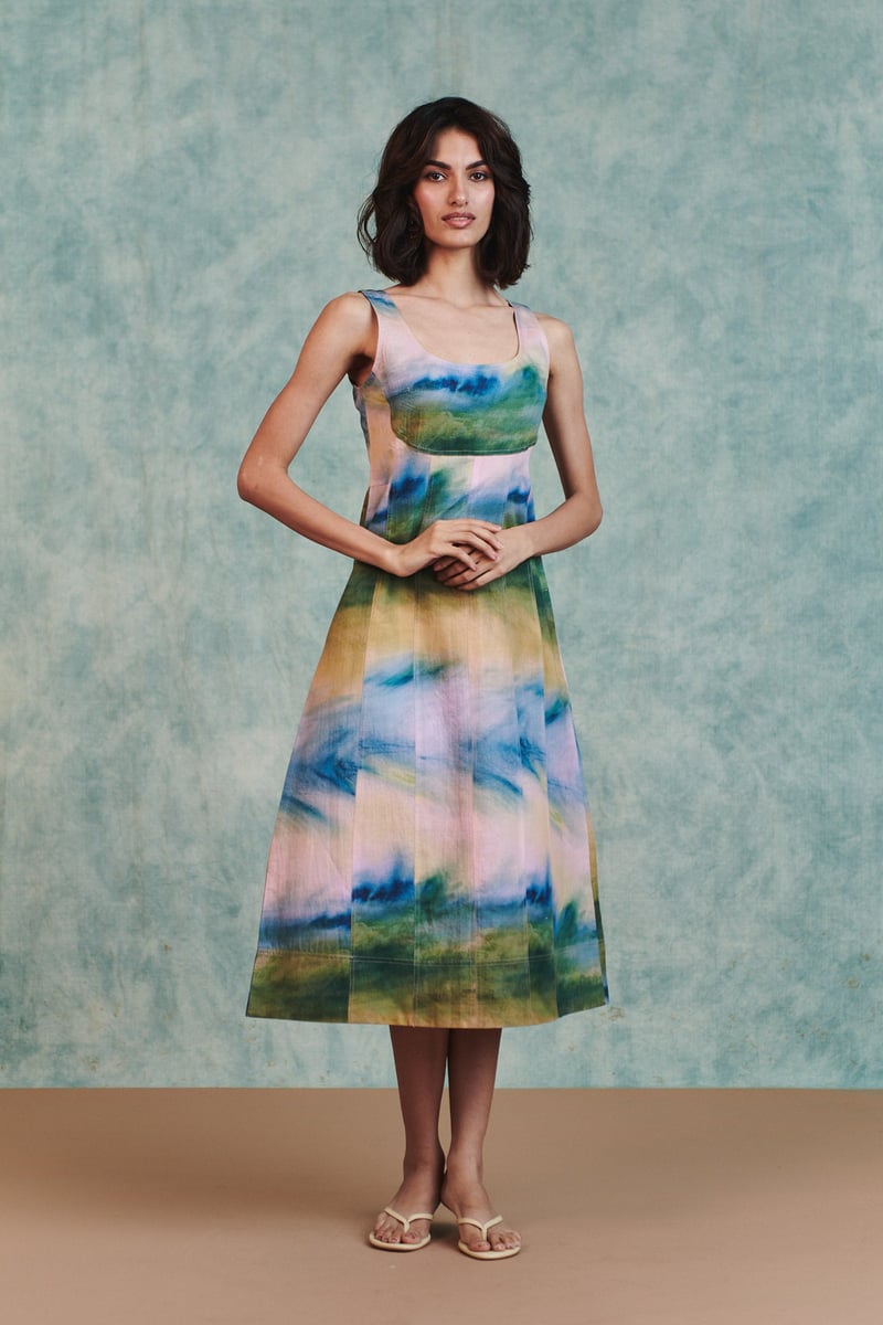 Prism Co-Linen Panelled Dress