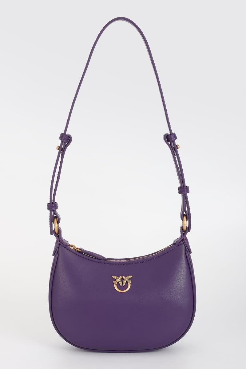 Baby Half Moon Leather Shoulder Bag — PINKO