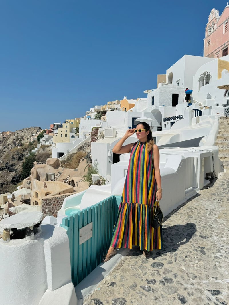 Multicolor Striped Halter Neck Tiered Maxi Dress