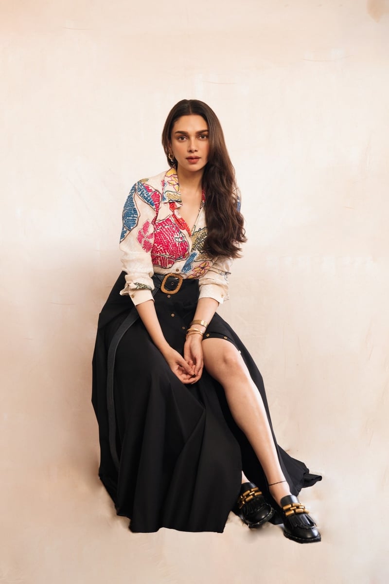Ivory Satin Bandhani Print Button-Down Shirt