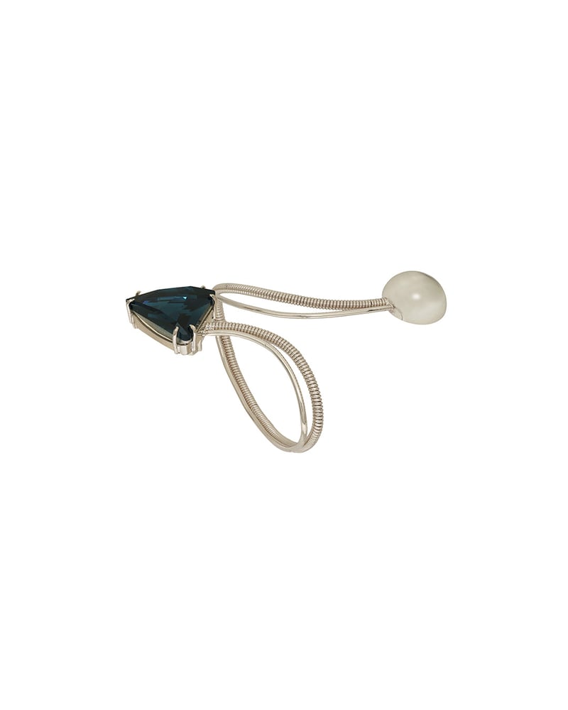 Iris Gemstone Palm Cuff