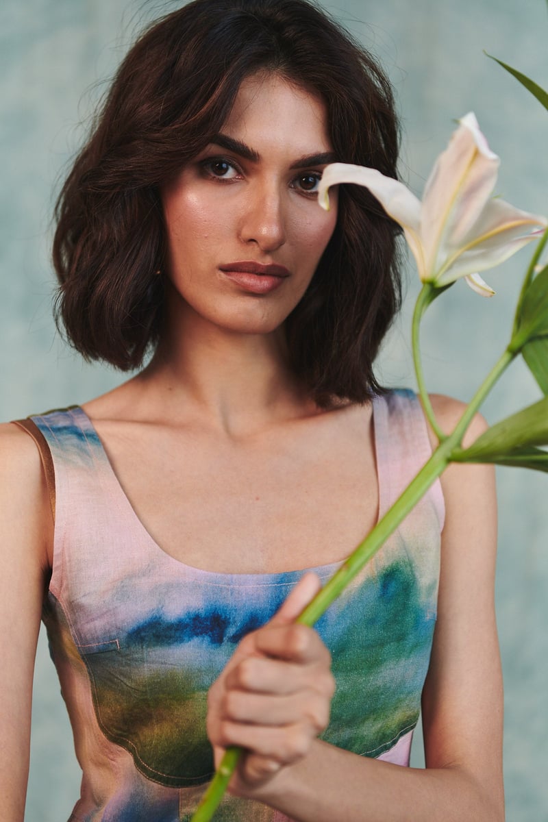 Prism Co-Linen Panelled Dress