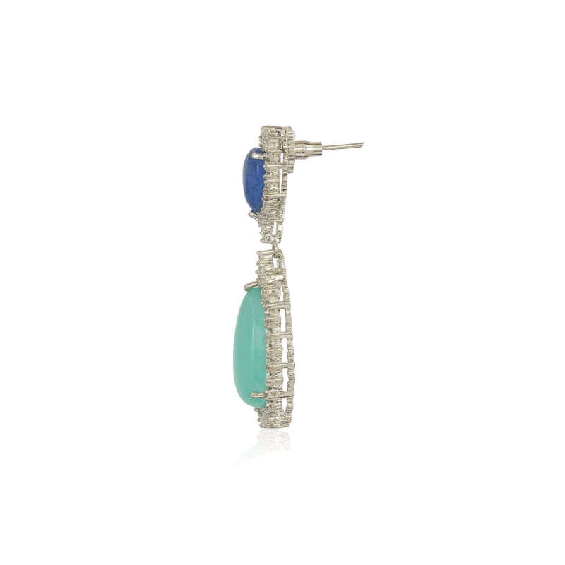 Dual Blue Fall Earrings