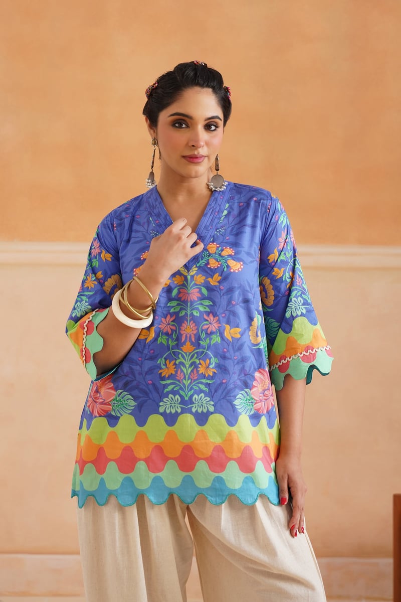 Printed Cotton Kurta and Salwar Co-ord Set