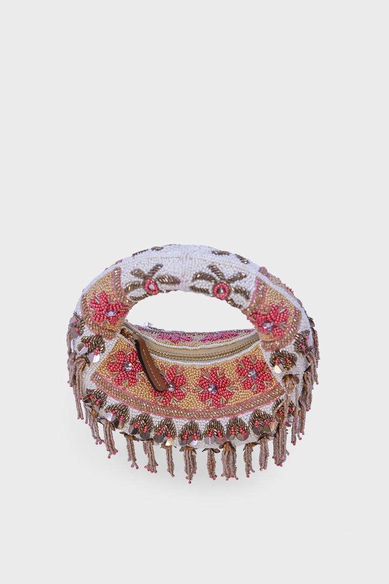 Rose Cascade Mini Beaded Bag