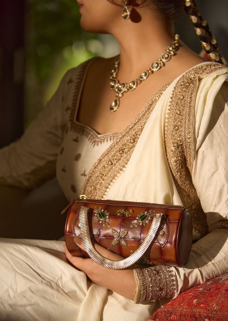 Dholki Leather Bag