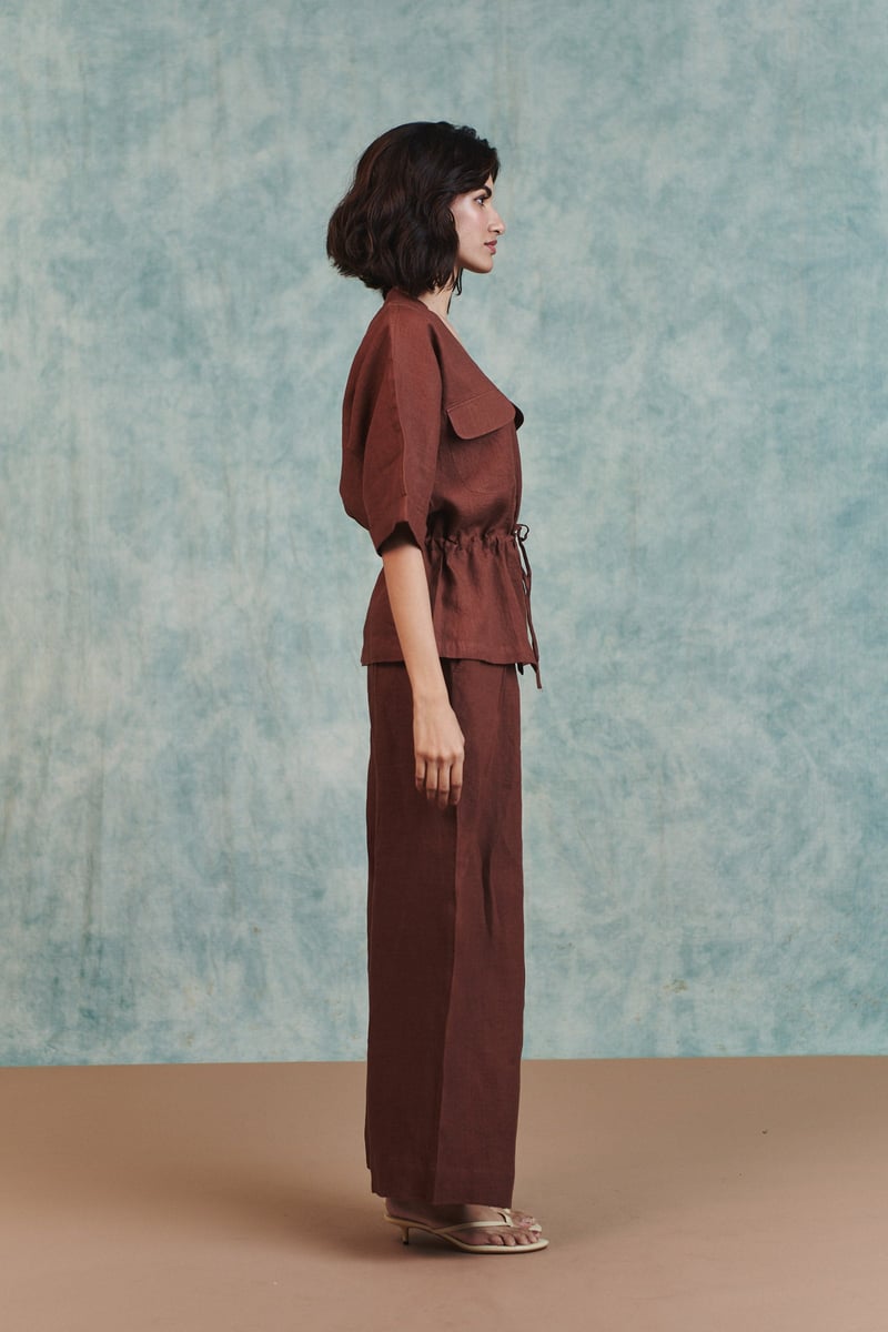 Linen Drawstring Shirt