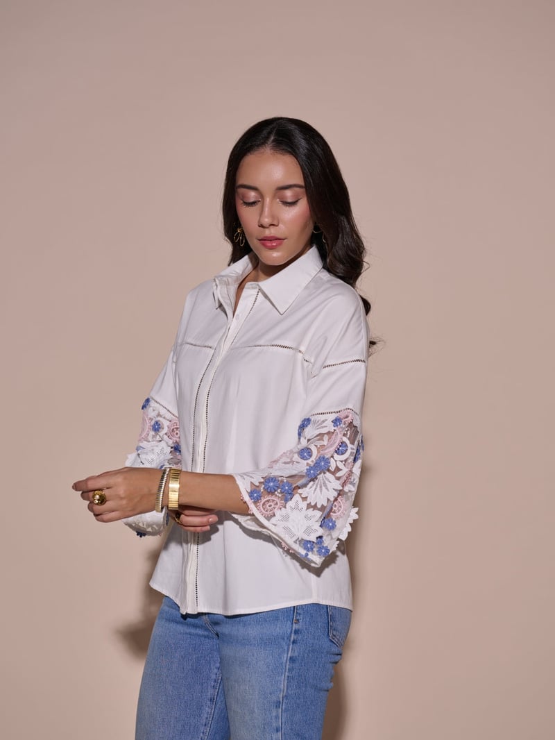 Cher 3D Embroidered Shirt