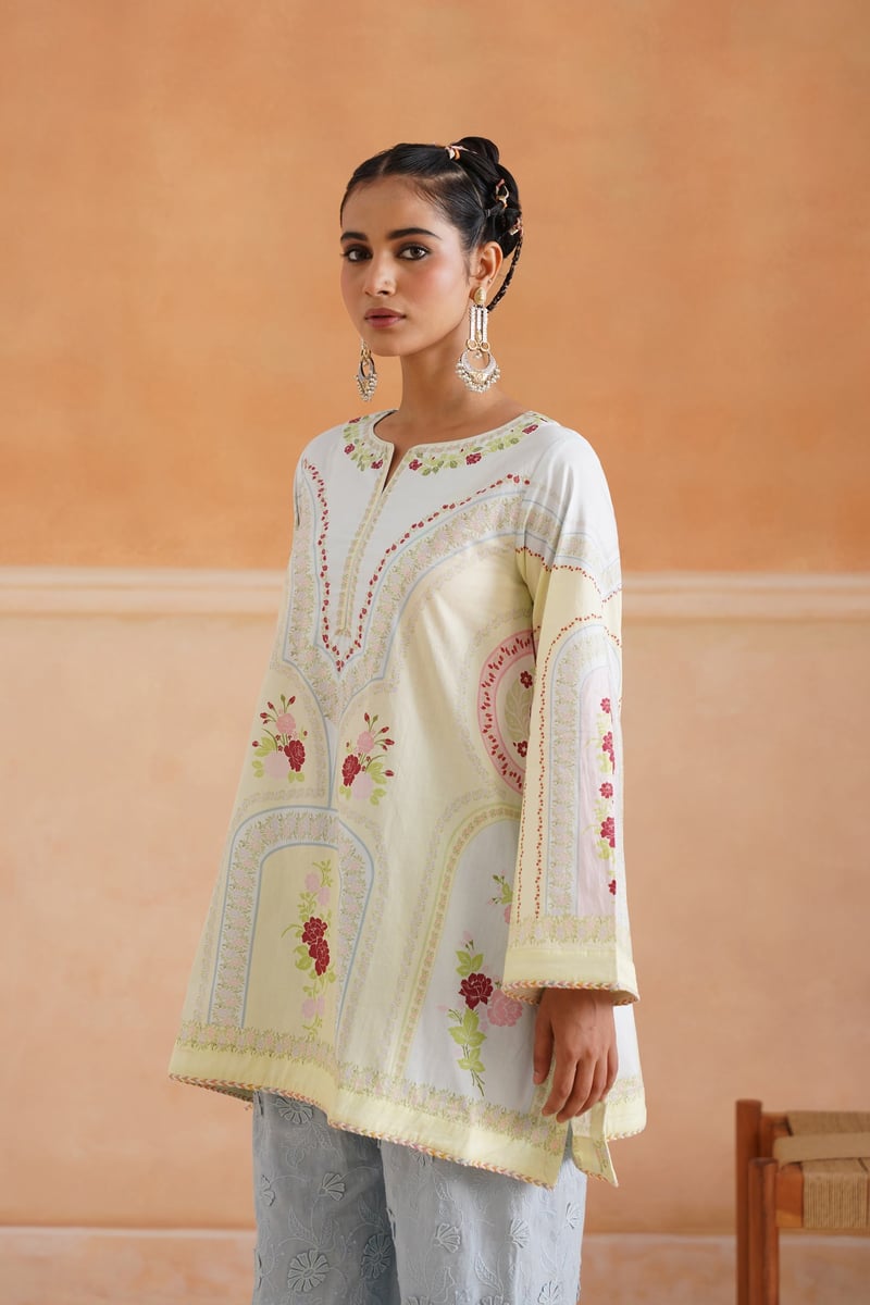 Pastel Floral Kurta and Salwar Co-ord Set