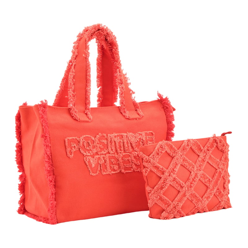Jena Positive Vibes Canvas Tote