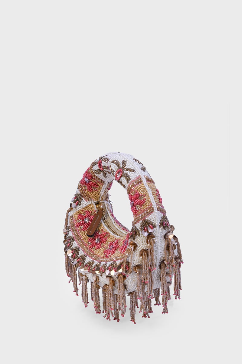 Rose Cascade Mini Beaded Bag