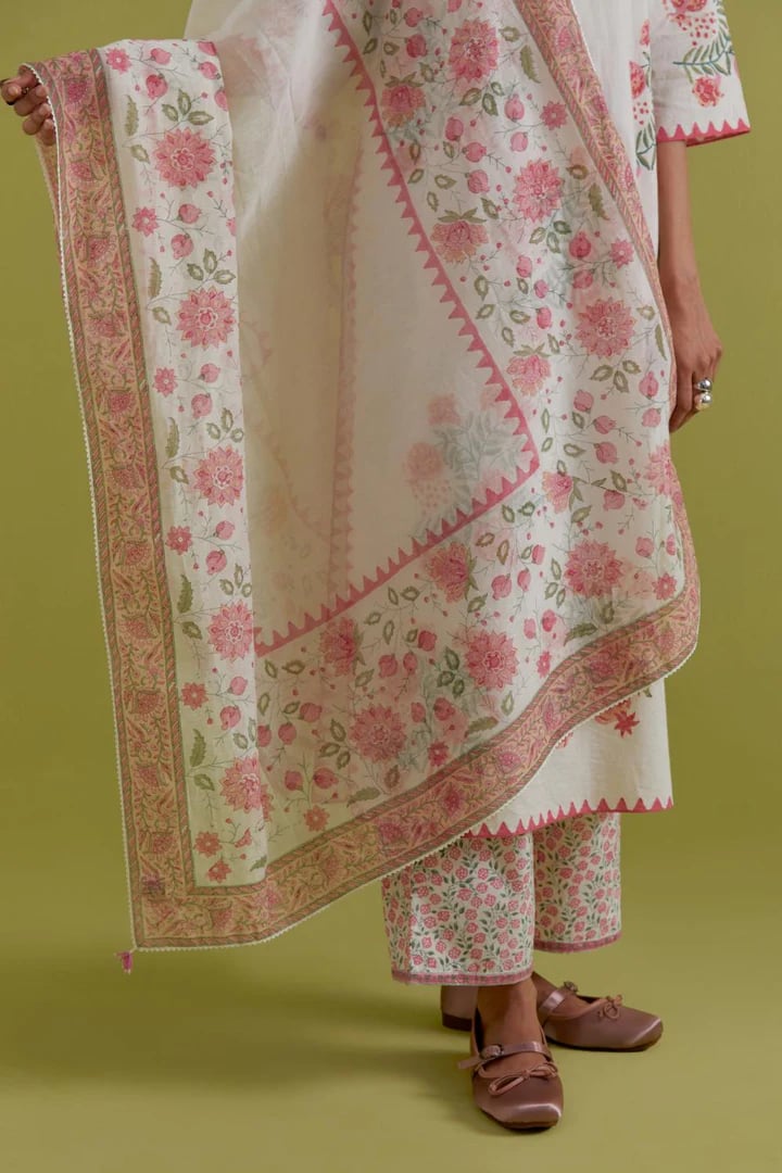 Pink & Green Dupattas