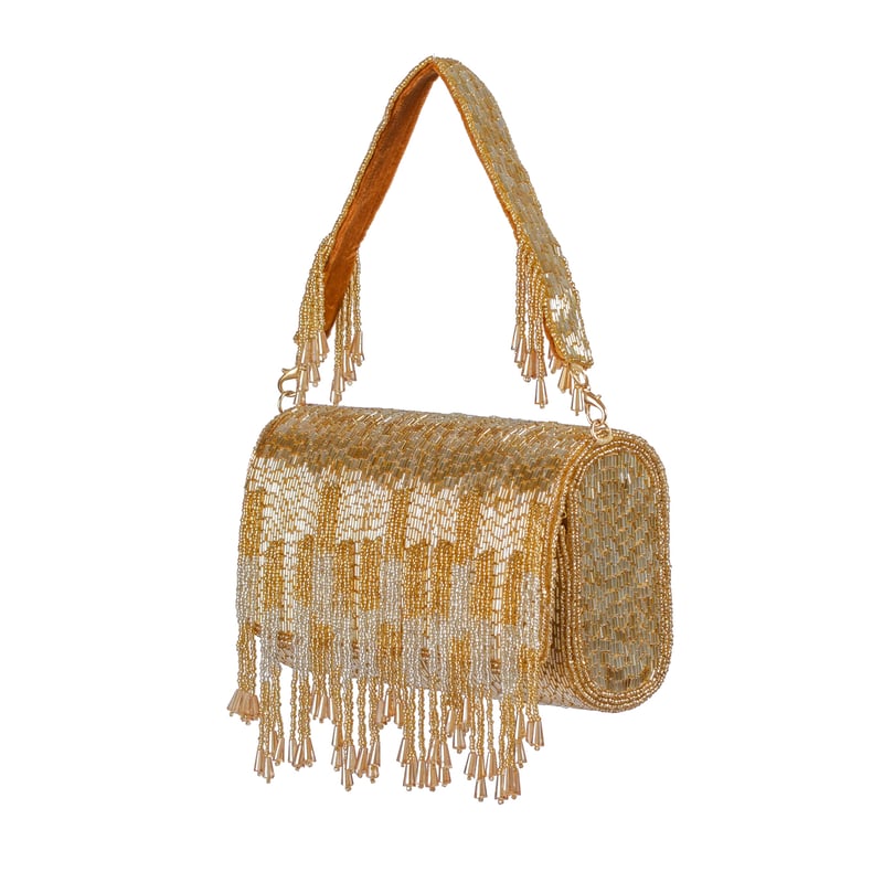 Gilded Elegance Flap Purse
