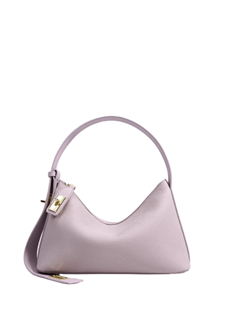 Lumi - Ladies Leather Baguette Bag Mauve