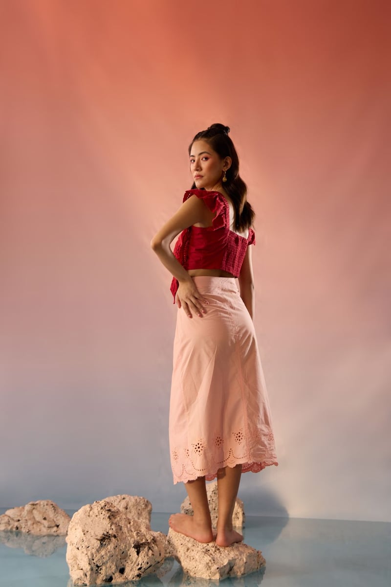 Schiffli Crop Top