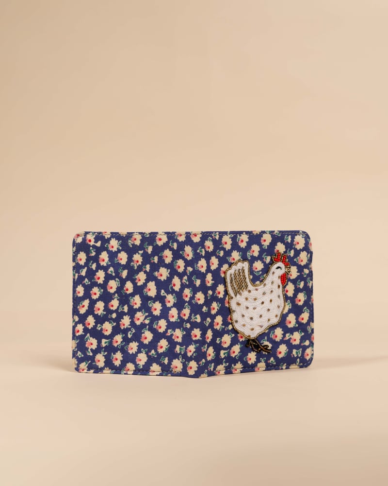 HEN - Snap button Wallet (Embroidered )