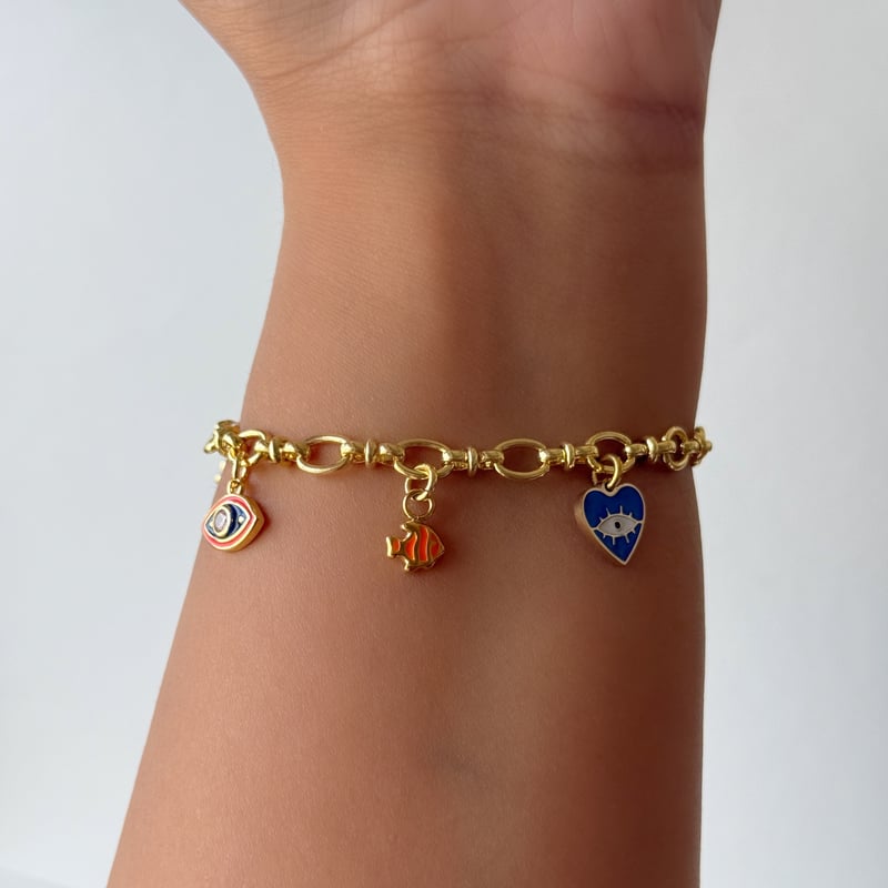 Evil Eye Pre-Made Charm Bracelet — The Charm Shop