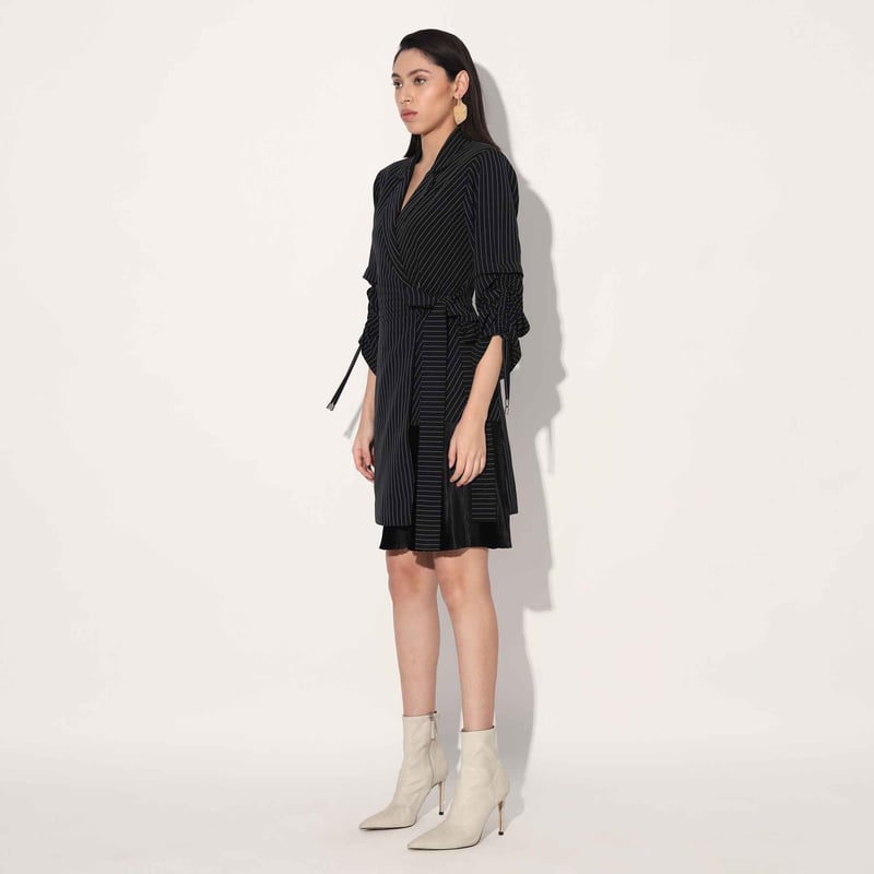 NEBULA STRIPED JACKET DRESS