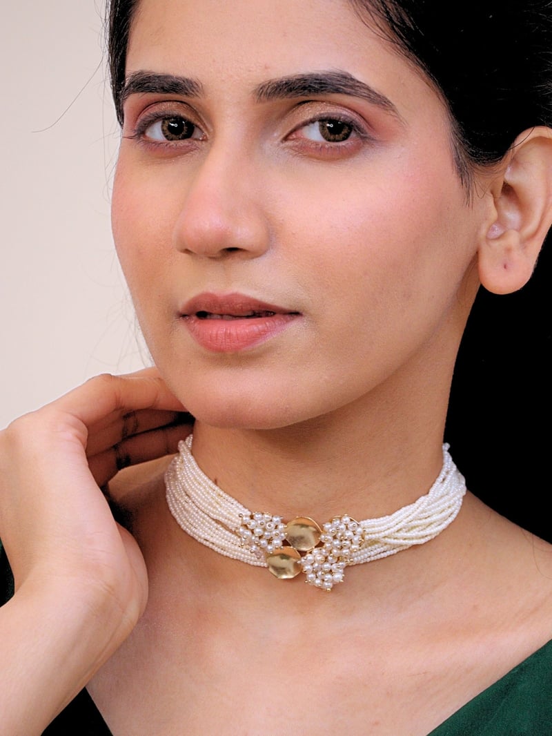 Itihaas Choker for Women Brass 18K Gold Plated