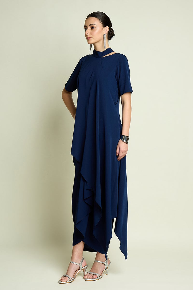 NAVY MOSS DRESS