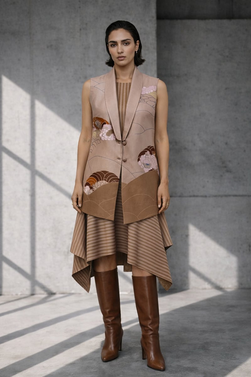 Mizu Beige Dress Set — OJA