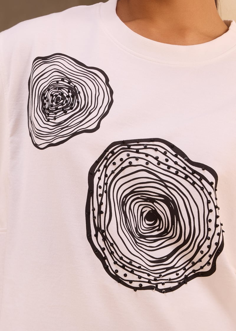 Everlasting White Boxy Muscle Tee with Graphic Print