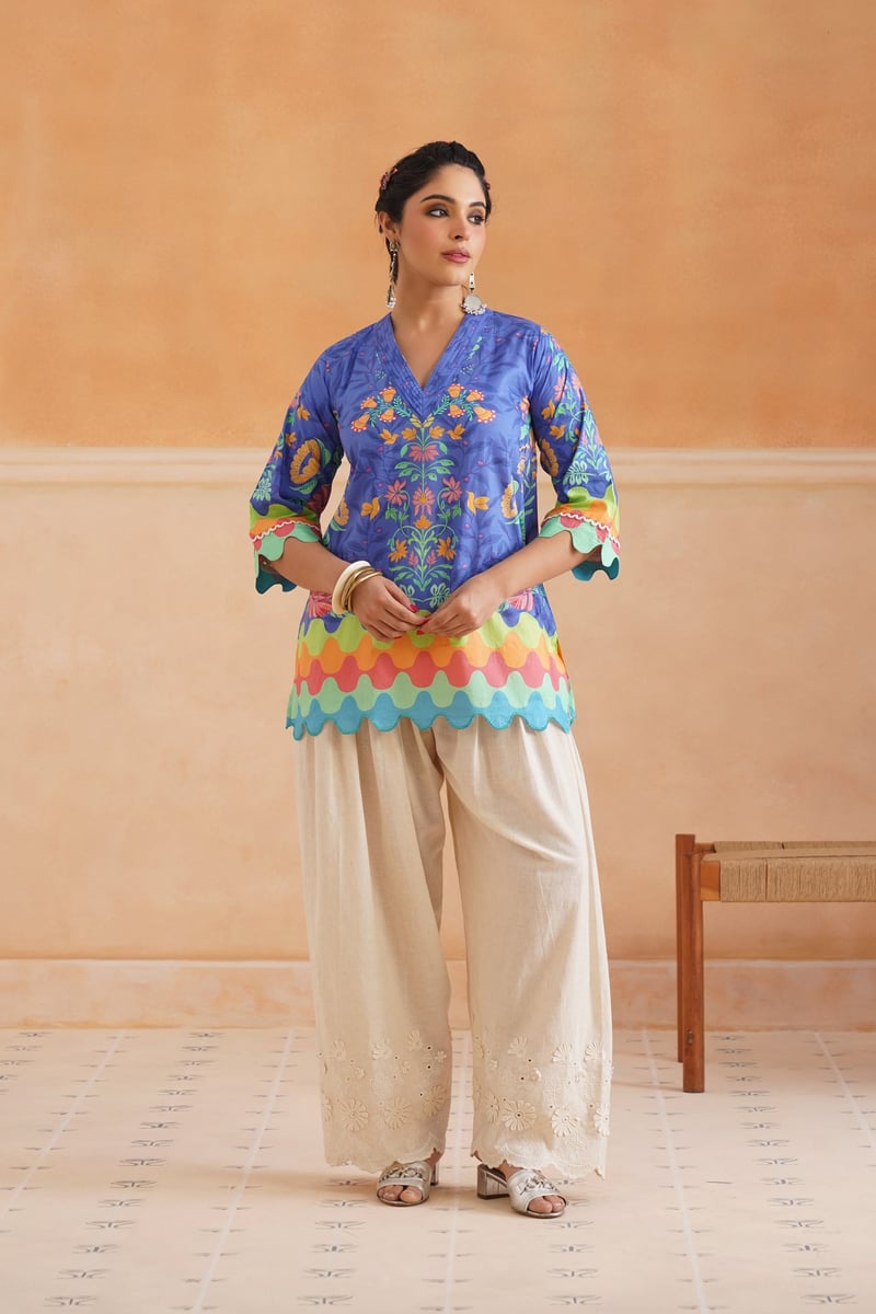Printed Cotton Kurta and Salwar Co-ord Set