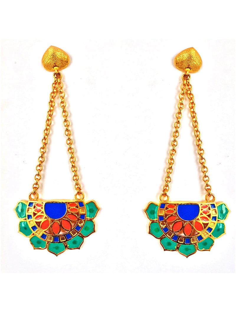 Jaipur Fan Earrings