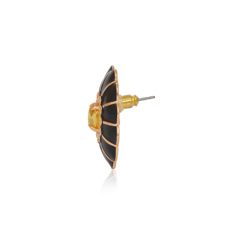 Black Petal Studs