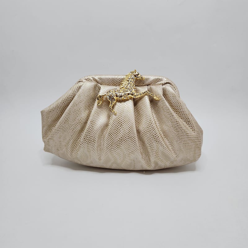 Horse Pouchette In Snake Print — Adwita